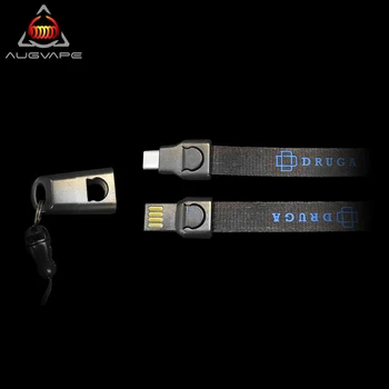 

Augvape Type-c USB Cable Lanyard 2 in 1 for Druga Narada Pod Kit Electronic Cigarette Lanyard USB Quick Charging Cable Original