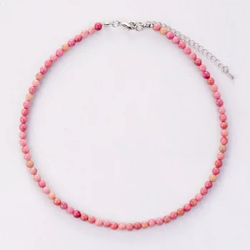 Women Choker 4MM Natural Stones Choker Necklace 2021 Womens Simple Collar Necklace Neck Choker Bohemia Jewelry Dropshipping