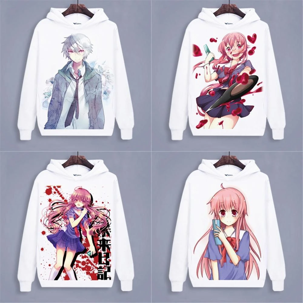 アニメ未来漫画未来日記パターンユニセックスパーカーセーターフード付きコート毎日屋外衣装の少年少女のギフト 1 個 アニメ コスチューム Aliexpress