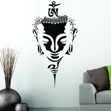 Buddha Mask Yoga Studio Gautama Shakyamuni Decorative Vinyl Wall Sticker Decal