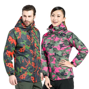

Outdoor Waterproof Jacket Men And Women Three-in-One-Piece Parent And Child Fleece Thick Children Camouflage Ski Suit Large Size