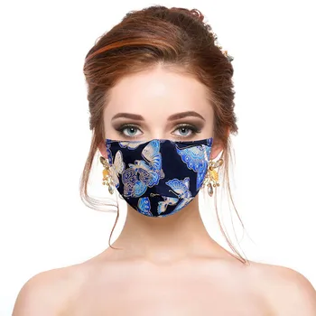 

Adult Print Breathable Face Shield Face Mask Washable Mouth Mask Reusable Face Shield Cloth Windproof mondmaskers Mascarilla