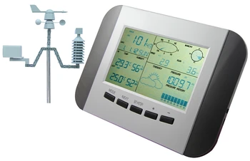

100M Professional Weather Station Thermometer Humidity Rain Pressure Data Recorder With PC Solar Power Wireless Weather Center