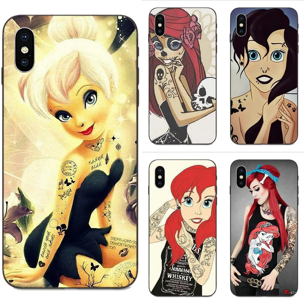 Цветной для huawei mate 9 10 20 P8 P9 P10 P20 P30 Lite Mini Play Pro P smart Plus Z 2017 2019 тату панк Принцесса