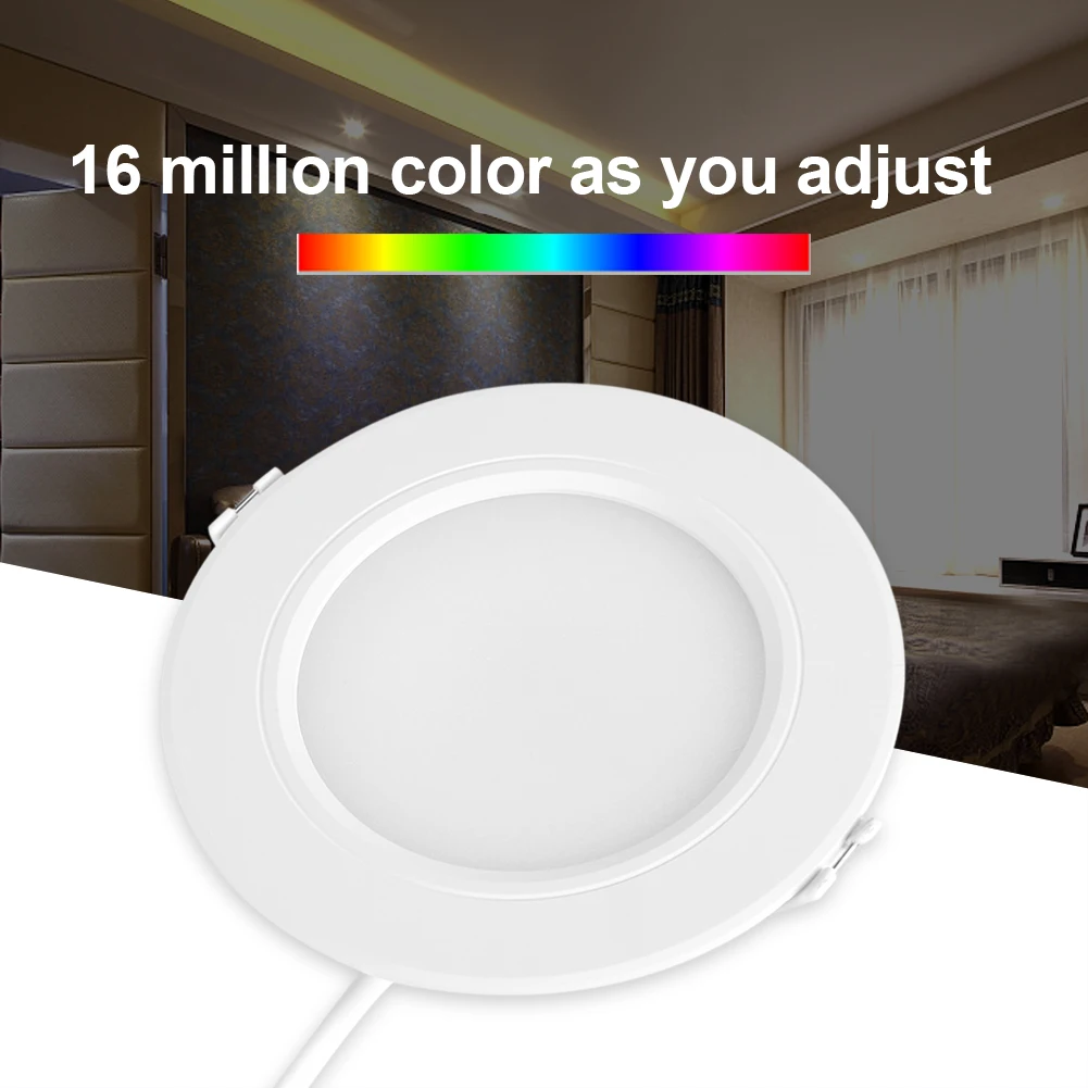Высокоэффективная передающая крышка Milight 2,4G Беспроводная 6 Вт RGB+ CCT светодиодный светильник с регулируемой яркостью