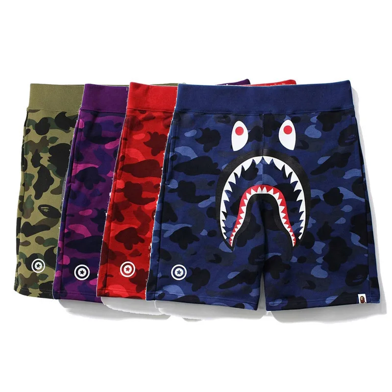 Модные шорты BAPE японские уличные брендовые высококачественные повседневные с