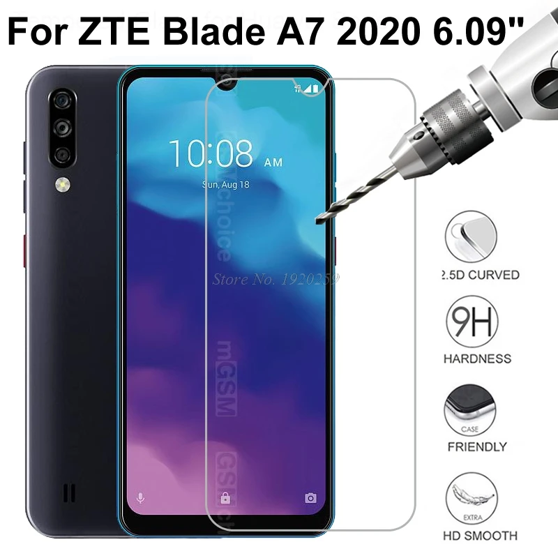 Закаленное стекло для ZTE Blade A7 2020 9H защитная пленка взрывозащищенный прозрачный