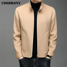 

COODRONY Brand Autumn Winter Soft Warm Wool Coat Men Clothing New Arrival Zipper Turtleneck Jacket Fashion Casual Overcoat C8105
