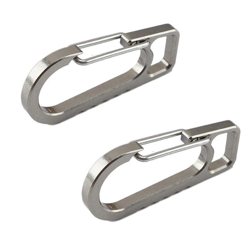 

Big Mouth Buckle Titanium Alloy Hanging Keychain Spring Buckle Carabiner Flashlight Buckle
