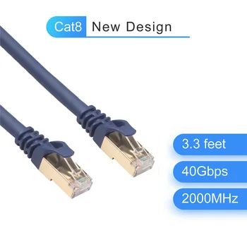 

RJ 45 Network Cable Cat8 Ethernet Cable FTP Lan Cable RJ45 Patch Cord 1.5m/3m/5m/10m for Router Laptop Cable Ethernet