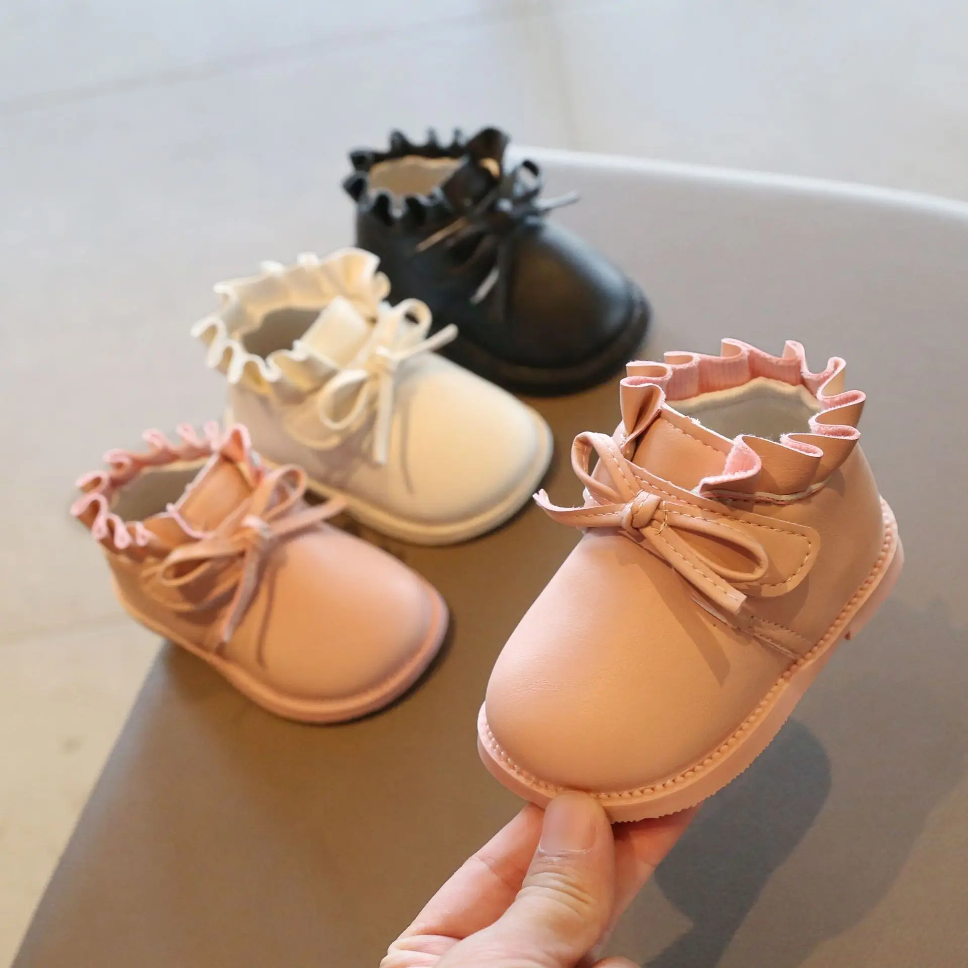 

Baby Leather Shoes 1-3-Year-Old Princess Shoes 2020 Spring Infants Toddler Shoes Girls Bowknot Shoes 2