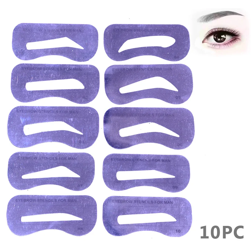 10 PCS-5 WUF белый глаз наращивание ресниц ткани колодки наклейки/брови линейка/нетканых материалов бровей Трафарет набор макияж красота инструмент - Цвет: 10 PCS-5