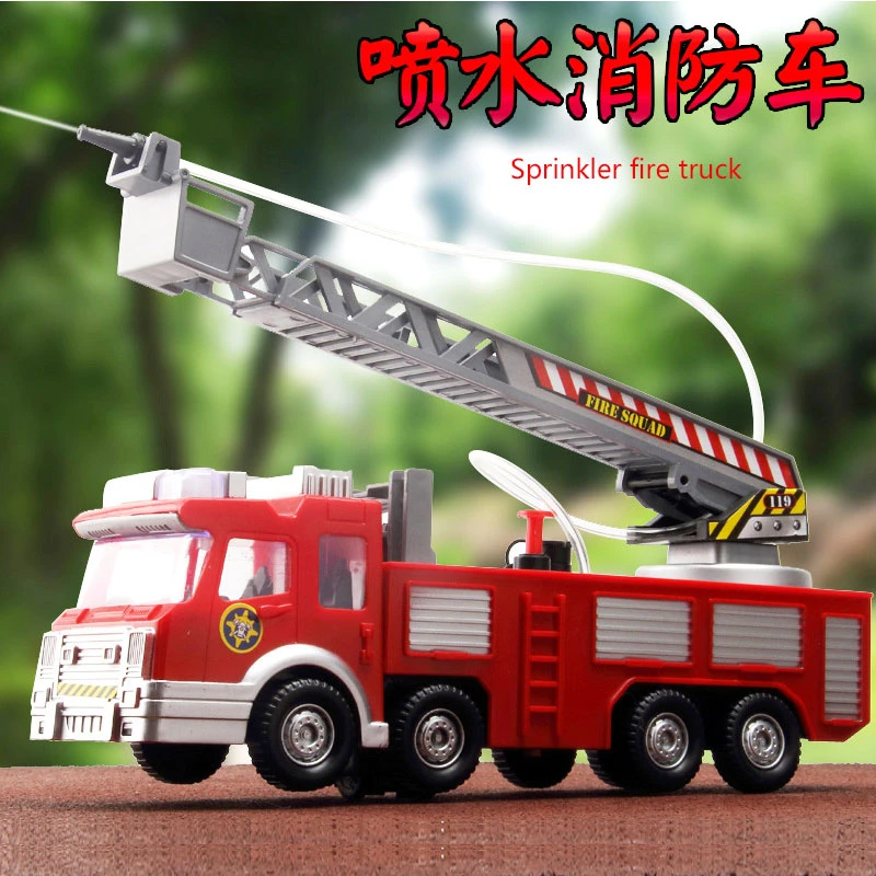 Sam Juguetes de bombero para niños, coche eléctrico, camión de bomberos con sirena, juguete educativo de pistola de agua, 119|Juguete fundido a presión y vehículos de juguete| - AliExpress