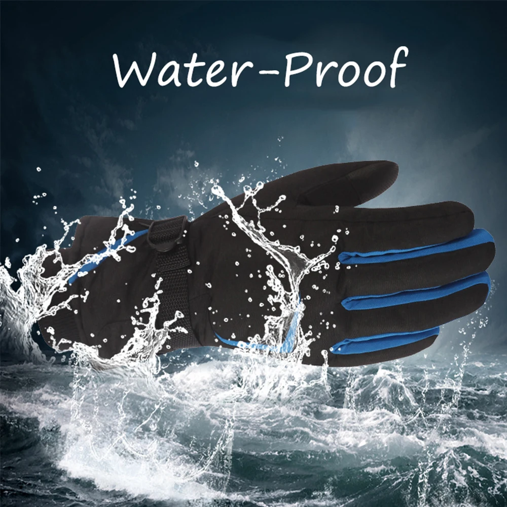 Новые зимние теплые толстые Холодостойкие зимние лыжные перчатки для мужчин и женщин с сенсорным экраном водонепроницаемые ветрозащитные хлопковые перчатки для верховой езды