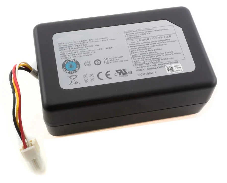 Samsung Robotic Vacuum Cleaners Samsung DJ9600193C 1800mAh Battery For