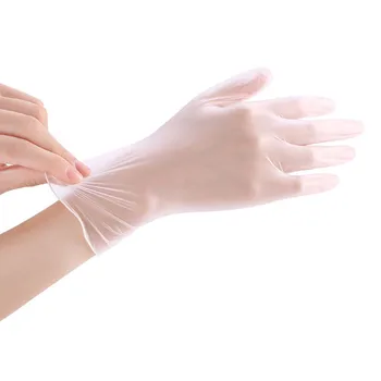 

Gloves 100pcs Disposable Food Catering Grade Pvc Gloves For Beauty Kitchen Baking Bbq Transparent Eco-friendly Pe Gloves