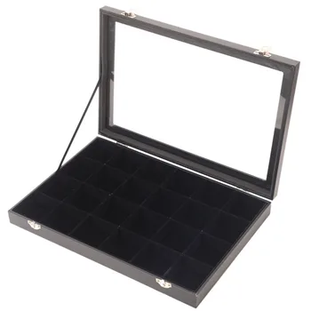 

Jewelry Display Box Jewelry Tray Holder Casket Storage Organizer Earrings Ring Box