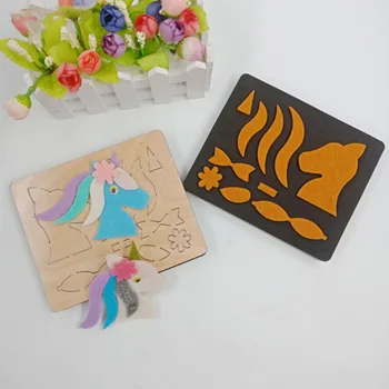 

Unicorn Knot Bow Flower Petal Ornament Wooden Die Cut For Crafts Leather Paper DIY Scrapbooking Embossing Mould 2019 Hot Sell