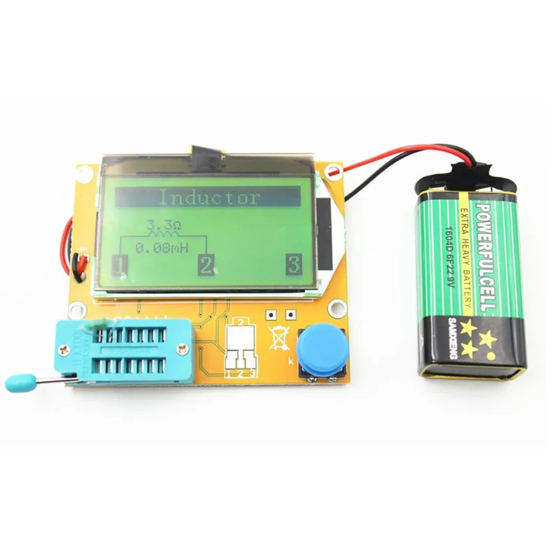LCD Multimeter LCR-T4 ESR Meter mega328 Transistor Tester for DIY Electronic Kit with Acrylic Case