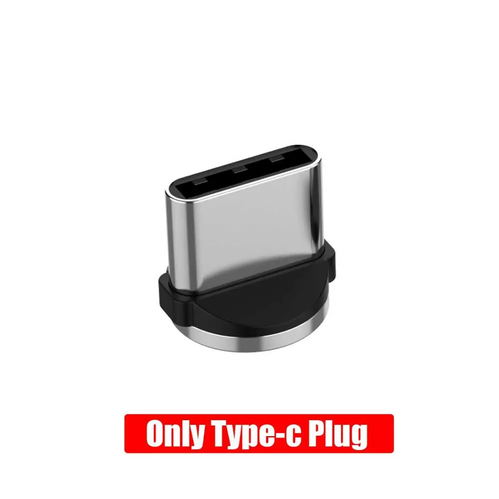 Магнитный USB C Micro USB кабель для iPhone Flow светящийся кабель провод для быстрого заряда type-C 8 Pin зарядное устройство мобильный телефон USB кабель - Цвет: Only Type-c Plug