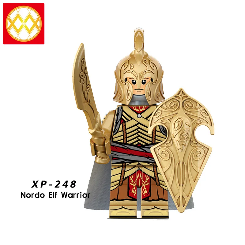 20 PCS/LOT KT1032 The Lord Of The Rings Classic Medieval Knight Noldo Warrior Golodh Action Building Blocks Toys For Children - Цвет: Черный