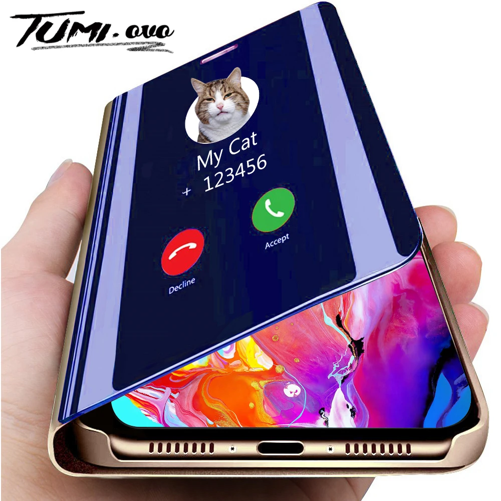 Роскошный умный зеркальный флип чехол для телефона iPhone 11 Pro XR XS Max X кожаный с
