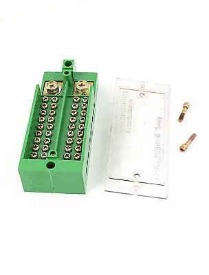 660V 30A 1Phase Power Ground Neutral Distribution Terminal Block for 10 ...