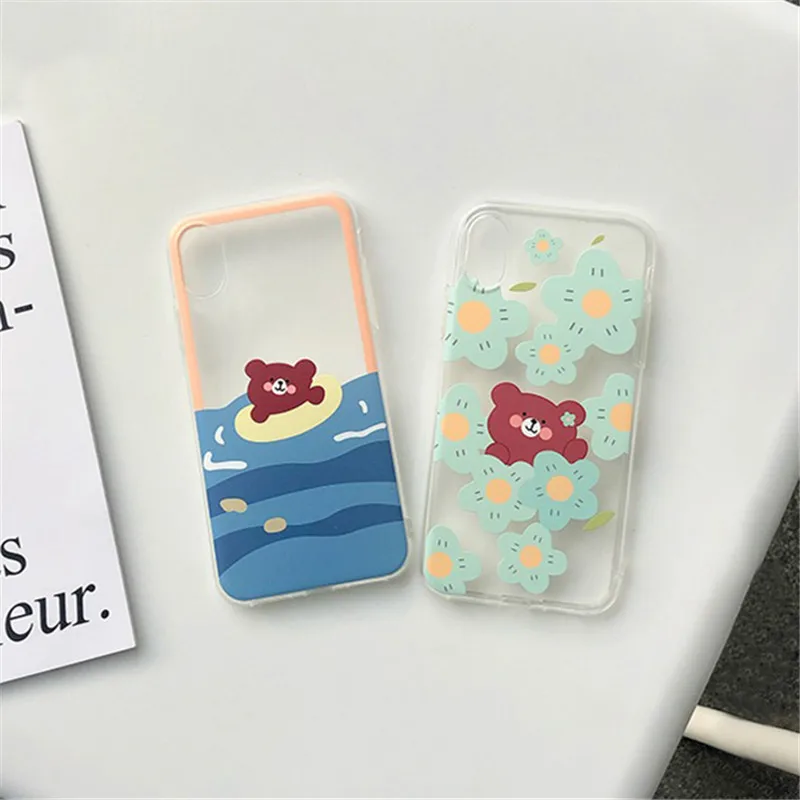 Силиконовый чехол для телефона с изображением японского мультяшного купального
