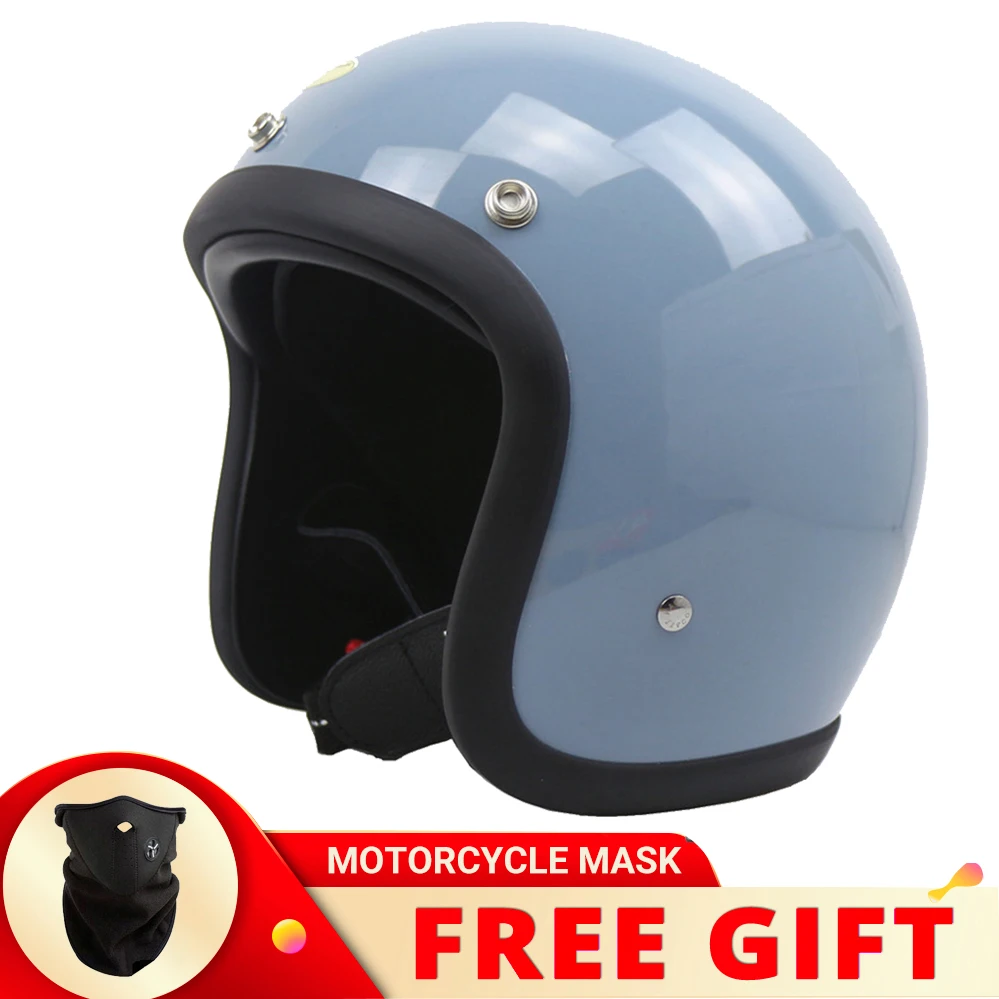 Genuine Japan Korea Style TT&ampCO Vintage Motorcycle 3/4 Jet Casco Moto Retro Cafe Racer Motorbike Riding LightWeight Helmets DOT |