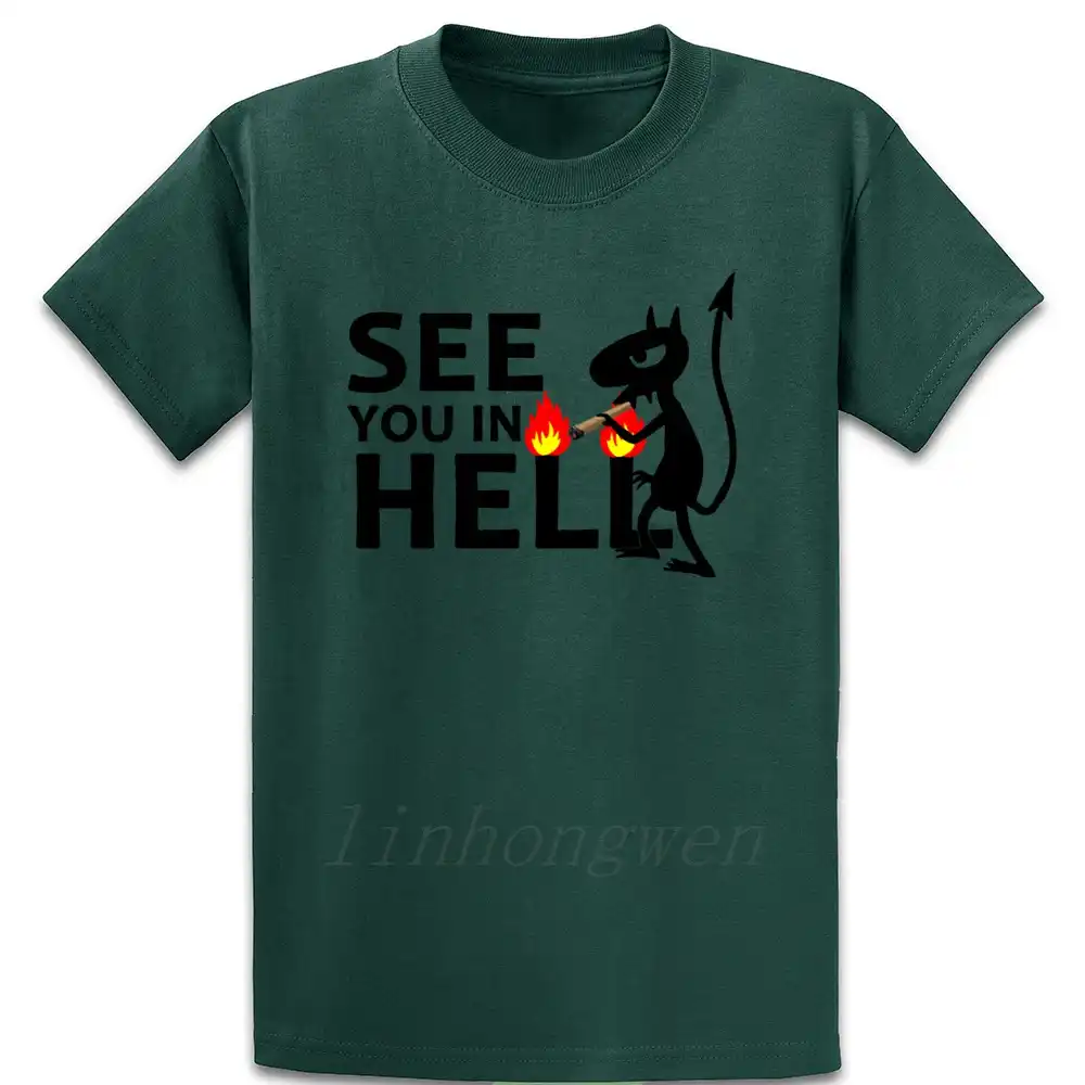 Demon Luci See You In Hell Short Sleeve T Shirt Cotton Funny Crew Neck Character Fit Spring Outfit Outfit Shirt T Shirts Aliexpress