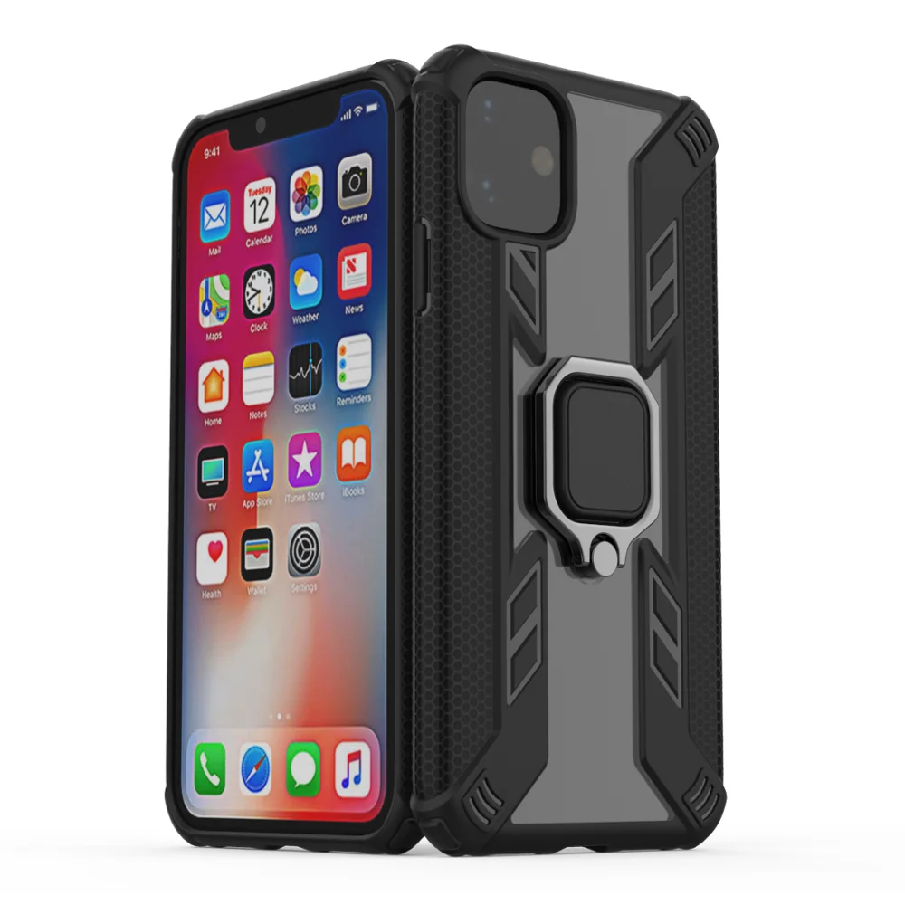 Чехол с умственной подставкой для iPhone 5 5C 6 7 8 Plus X XR XSMAX 11 Pro Max Finger Ring Kick Stand Cover iPhone7