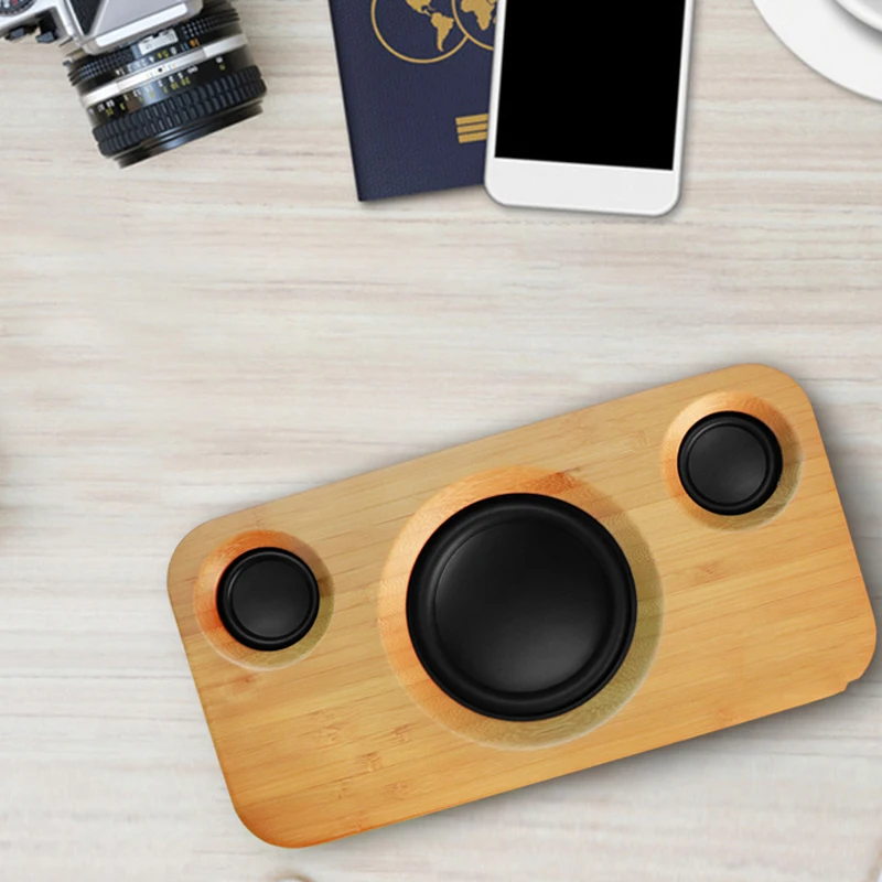 25 Вт Bluetooth динамик s, двойной драйвер беспроводной Bluetooth домашний бамбуковый деревянный стерео динамик, длинный для Echo Dot
