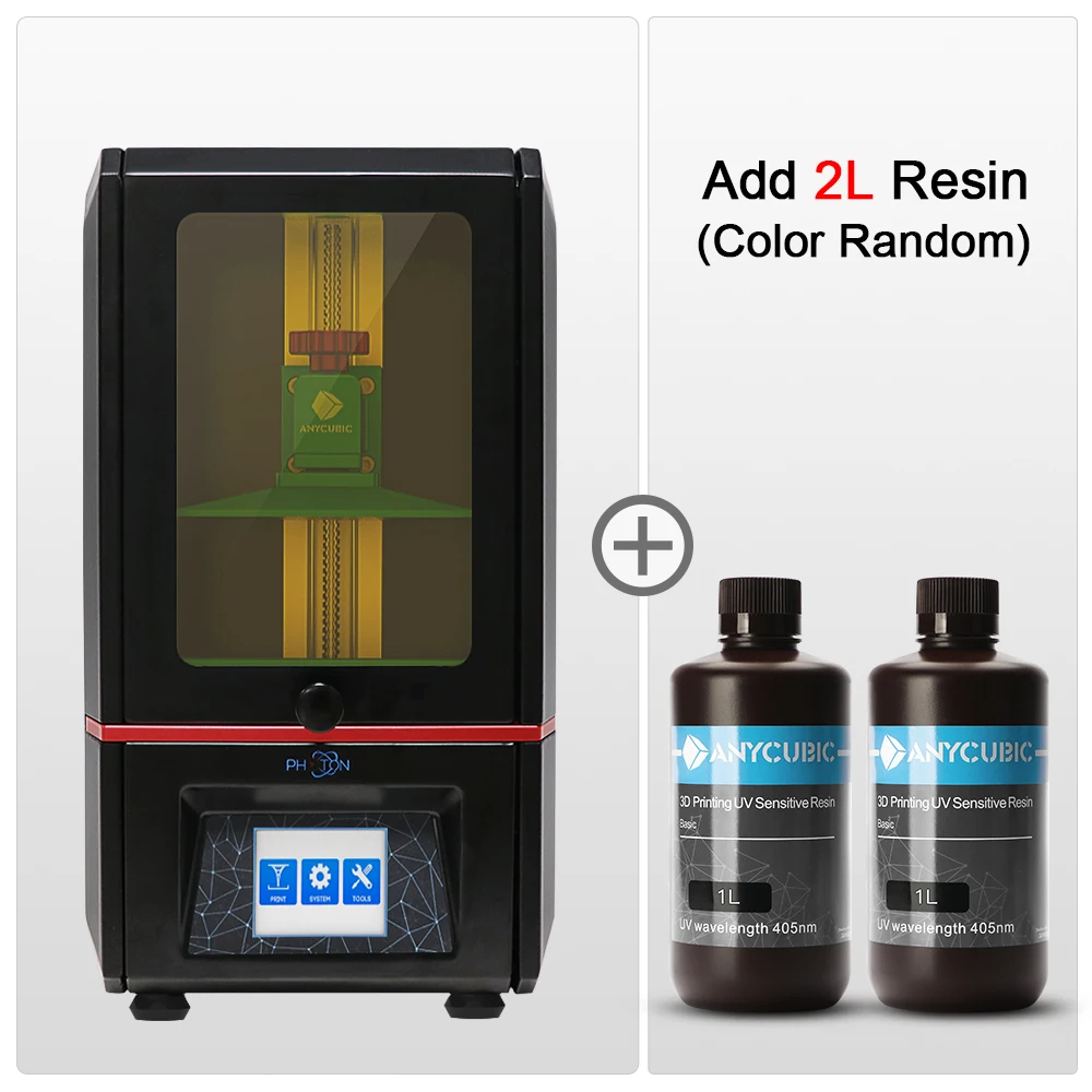 ANYCUBIC SLA 3d принтер Фотон размера плюс 2 к экран офлайн печати UV lcd 405nm Смола Настольный 3d Принтер Комплект impresora 3d - Цвет: PhotonAdd2L