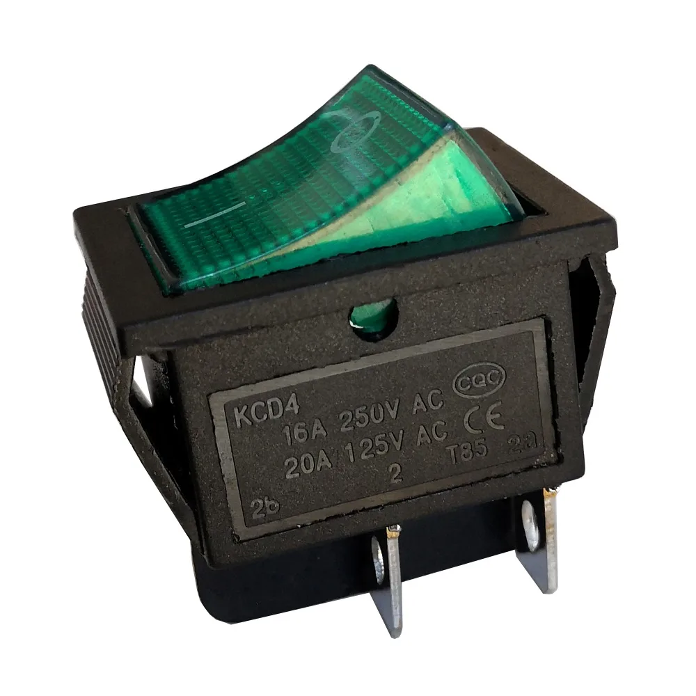KCD4 4Pin Green Switch 4