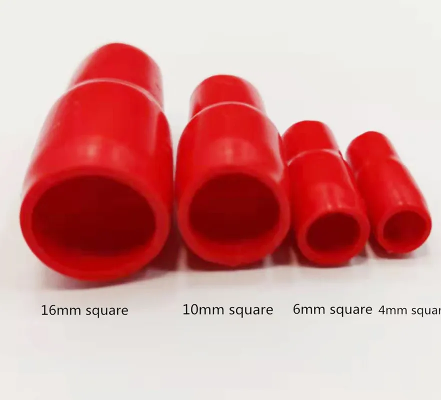 

V4 Soft sheath insulation cable terminal square sheath for 4mm 6mm 10mm 16mm square