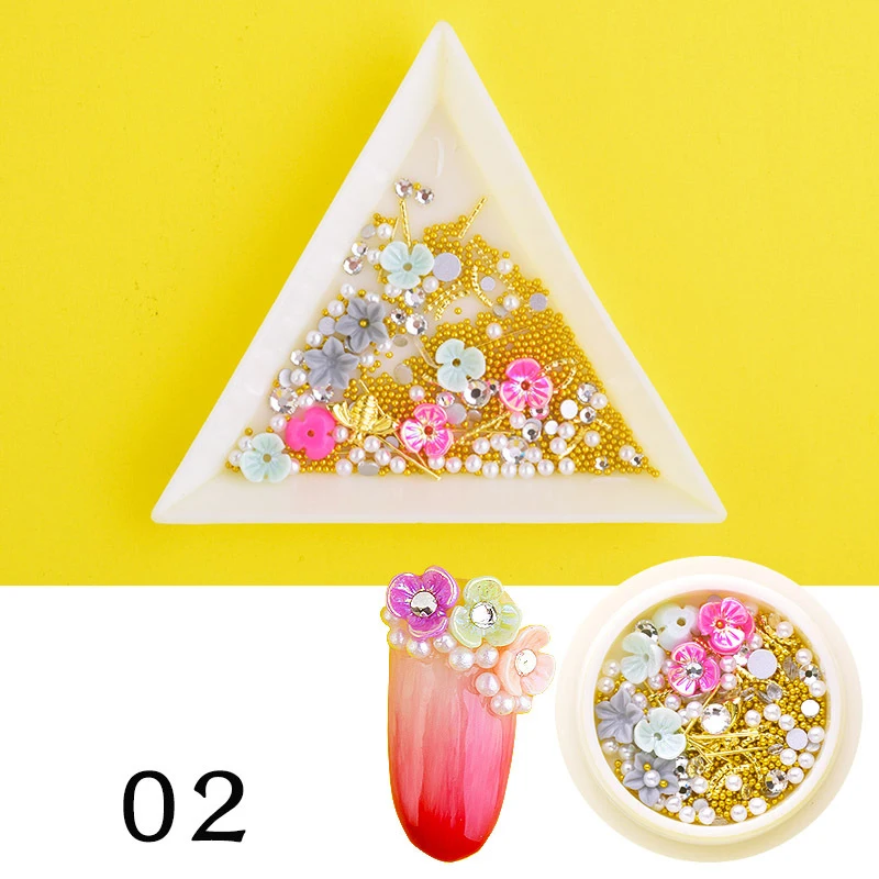 Q01929 T-TIAO CLUB Смешанные 3D Красочные розы Дизайн ногтей украшения смолы шпильки подвески ювелирные изделия DIY акриловые насадки для инструментов - Цвет: Q01929