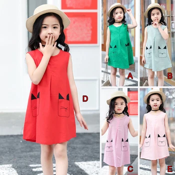 

Fashion Toddler Girls Summer Princess Dress Kids Baby Party Wedding Sleeveless Dresses 2020 newst baby dress