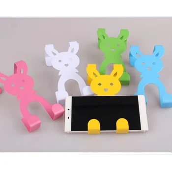 

1/2PCS Cartoon Rabbit Shape Over The Door Hook Bedroom Kitchen Door Hooks Clothes Bag Coat Dual Hanger Organizer J2Y