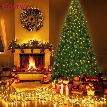 

9 ft 700 LED Lights PVC Artificial Christmas Tree high quality PVC Sturdy Metal Stand 2028 branch tips indoor decoration Tree
