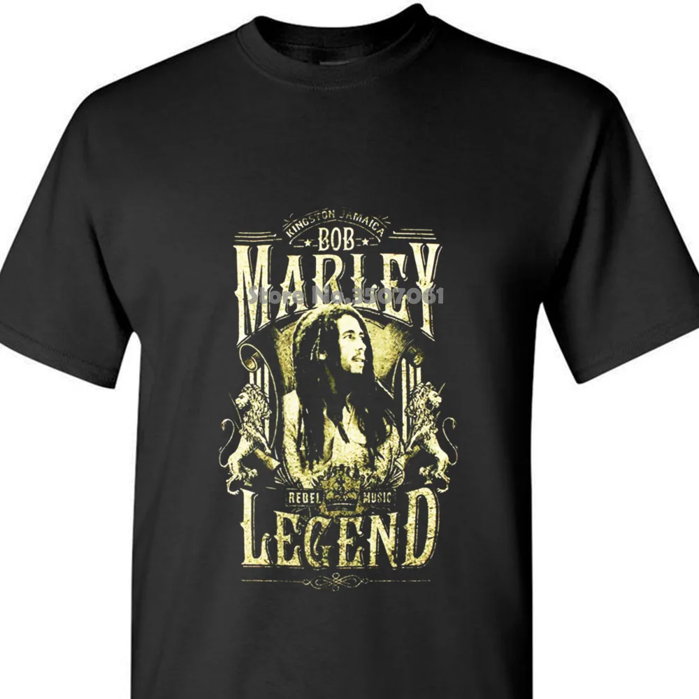 100% хлопковые футболки брендовая одежда топы Bob Marley Мужская футболка Legend пальто |