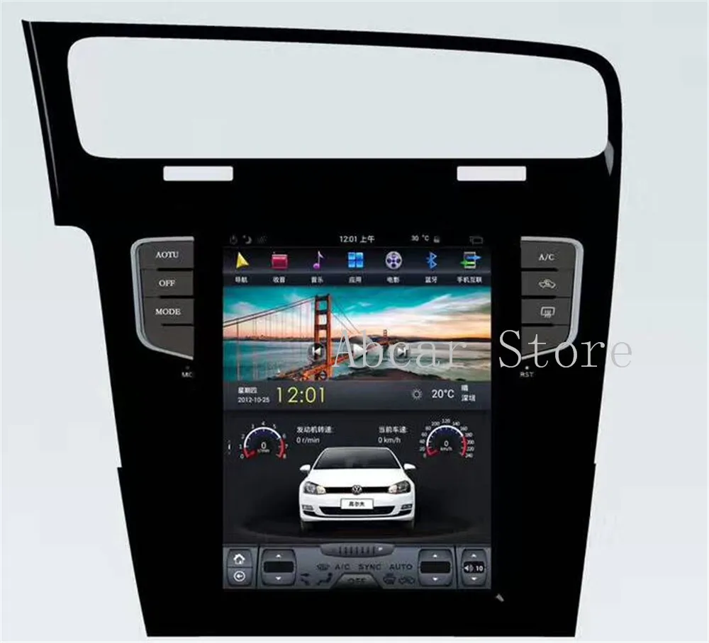 10 4 ''Tesla стиль Android 9 0 автомобильный dvd плеер GPS навигация для Volkswagen GOLF 7 2013 2016