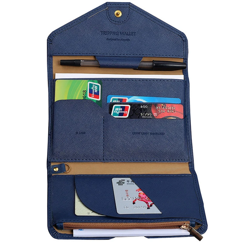

PU Leather Travel Passport Cover Foldable Credit Card Holder Money Wallet ID Multifunction Documents License Purse Bag TBG397