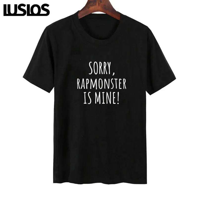 LUSLOS Новое поступление летних футболок с надписью SORRY JUNGKOOK IS MINE! Печатных футболка