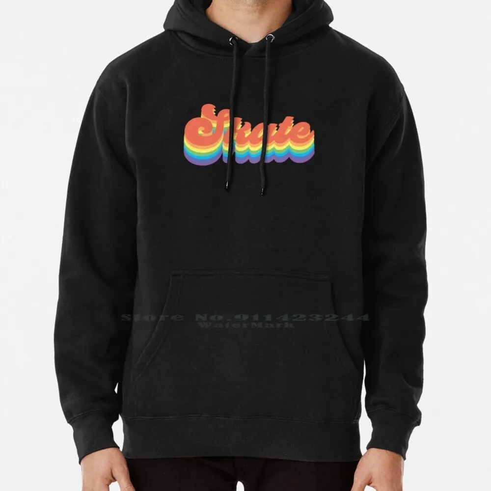 

Skate The Rainbow Hoodie Sweater 6xl Cotton Roller Skating Quad Skating Inline Skating Rollerblading Skateboarding Ice Skating