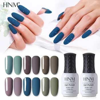 

HNM Vanilla Gray Color UV Gel Nail Polish 8ml Soak Off Varnish Nail Art Lacquer Enamel Semi Permanent Stamping Matt TopGellak