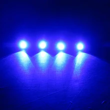 4) синий светодиодный светильник для лодки, серебряный, водонепроницаемый, 12 В, для Enzo Malibu, Wakesetter, MasterCraft, X, подводный, JetSki, Aquatrax, R-12X