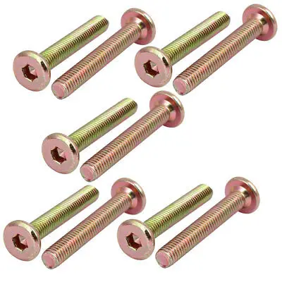 

M6x40mm Fully Threaded Hex Socket Pan Head Furniture Screws Bolts 16pcs