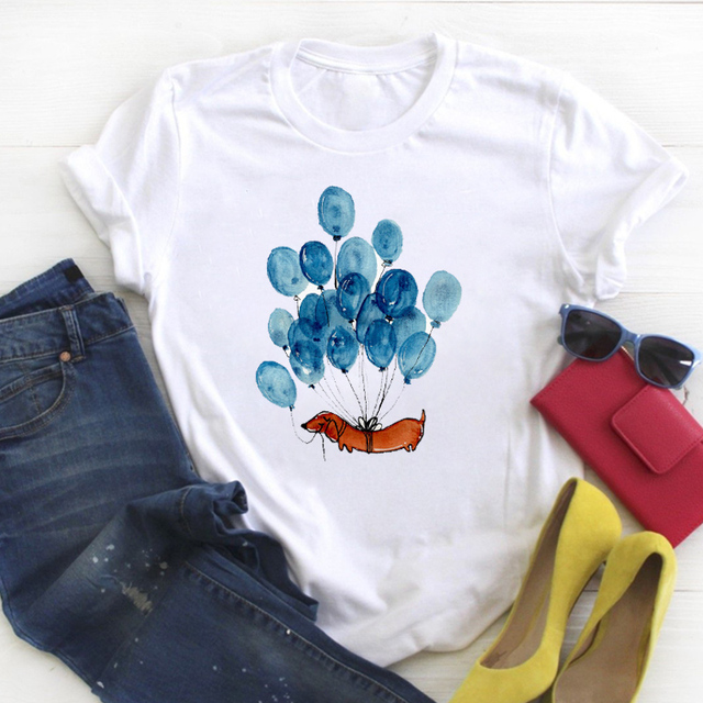 Flower Floral Book Cute Print Short Sleeve Ladies Summer T Tee Female Top Shirt Clothes Tshirt Womens Graphic T-shirt