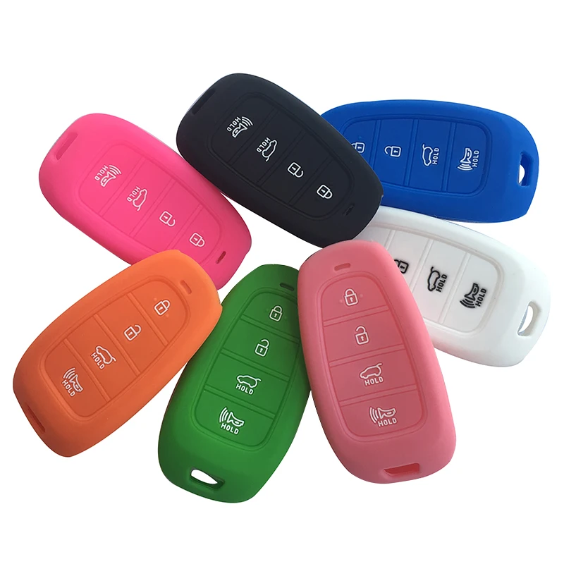 

Silicone Holder Case Car Key Cover for Hyundai Sonata 2019 I30 I35 I40 Kona Azera Grandeur DN8 Elantra Solaris Key Cover Alarm