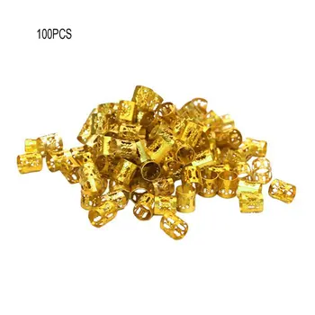 

100pcs/Bag Aluminum Silicone Hair Extension Buckle High Quality Hair Extension Buckle Extension Ring Barge Ring Wig Tool